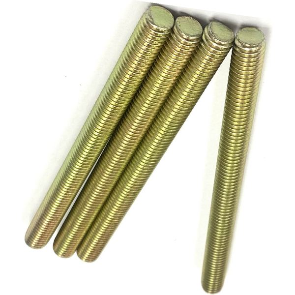 1 3/8" - 12 X 36" FULLY THREADED STRAIGHT ROD SAE J429 GR 8 ZINC TRIVALENT YELLOW