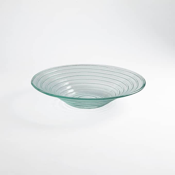 Round Recycled Green Glacier Bowls