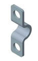 14.2MM X 46.7MM CTR TO CTR X 19.05MM W X 3MM THK 11.5MM HOLE DIA PIPE CLIP SINGLE LOW CARBON STEEL ZINC YELLOW PER PRINT