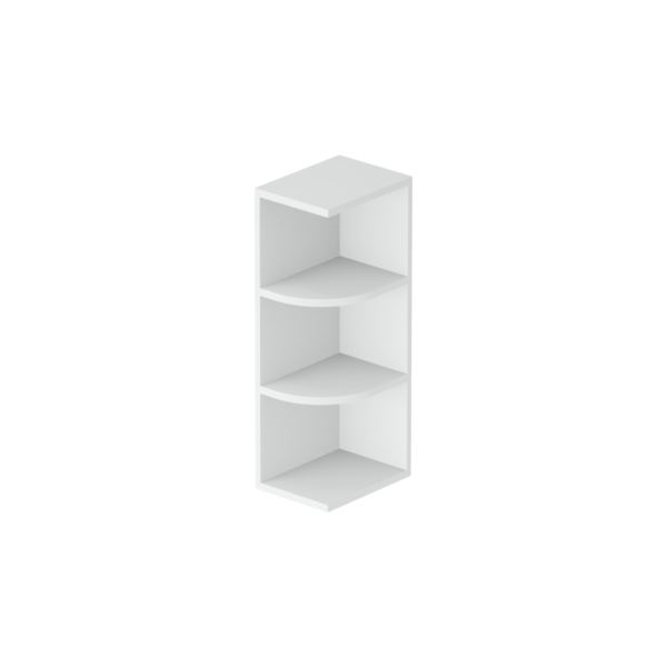 Metropolitan White Wall End Open Shelf - 12 W X 42 H