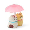 Figurine Cat Couple in the Rain