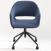 CHK68091BLU0701 - SARON GUEST CHAIR - Blue with 4 Prong base