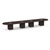  20' Classic Boat Shape Conference Table with Cube Base - Espresso