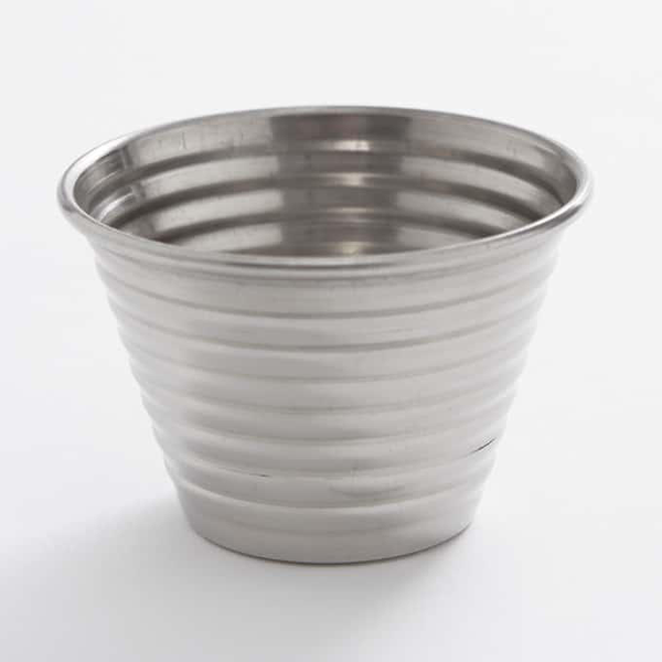 Ribbed Stainless Steel Sauce Cups