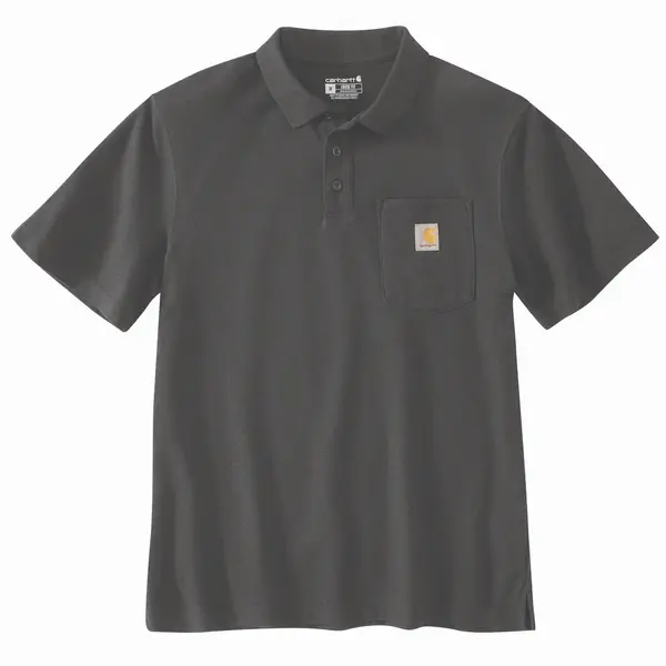 CARHARTT 106685 - LOOSE FIT MIDWEIGHT SHORT-SLEEVE POCKET POLO - Carbon Heather