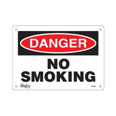 No Smoking Sign - 10" x 7" - Plastic - English