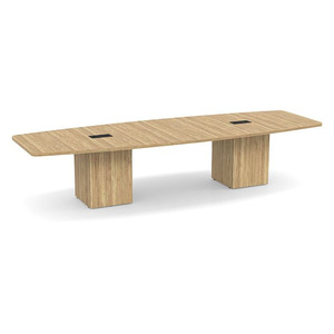 12ft Boat Shape, cube base Conference Table: ASPEN CUBBS4238NAPNAPN