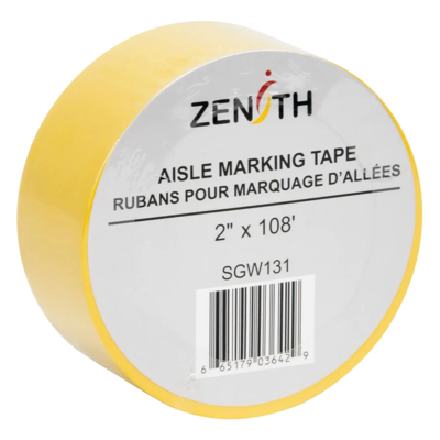 Aisle Marking Tape - 2" x 108' - Yellow