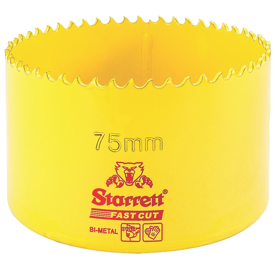 STARRETT FCH075M-G 75mm Fast Cut Straight Pitch Bi-Metal Hole Saw