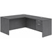 CLALD2037- Classic L-Shape Desk 66" W x 30" D with 42" Return and Box/File Pedestal- Coastal Gray