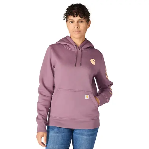 CARHARTT 102791 - Relaxed Fit Midweight Logo Sleeve Graphic Sweatshirt - Ash Berry Heather