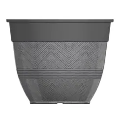 TVI Round Grey Aztec Planter 15"