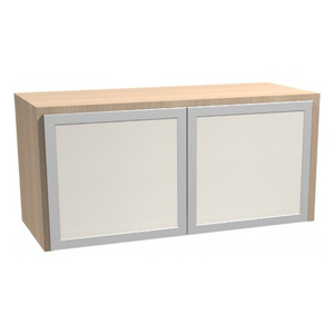 CLAHU4002 - Wall Mounted Hutch w/Silver Glass Doors - Maple