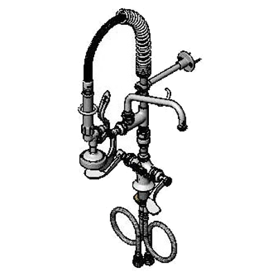 T&S Brass MPZ-2DWV-08 Mini Pre-Rinse Unit Low Flow Spray Valve