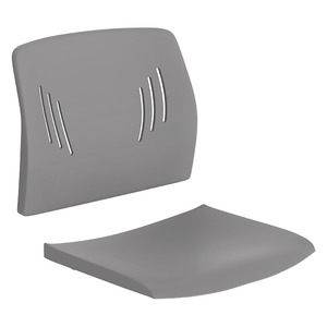 3085 GRAY BARSTOOL SEAT AND BACK (NO FRAME, SEAT and BACK ONLY)