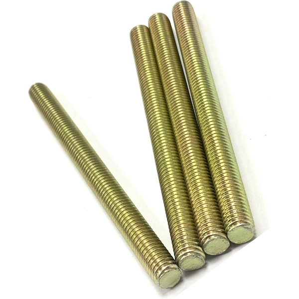 7/16" - 14 X 24" FULLY THREADED STRAIGHT ROD SAE J429 GR 8 ZINC TRIVALENT YELLOW