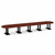 20' Classic Racetrack Conference Table with Palmer Base - Cherry Top, Black Base