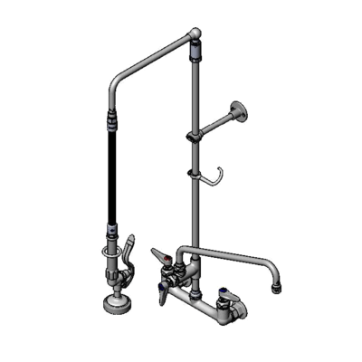 T&S Brass B-0131-ADF14-B Pre-Rinse Unit 8" Wall Mount