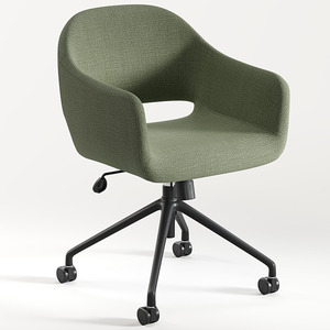 CHK68091GRN0707 - SARON GUEST CHAIR - Green with 4 Prong base