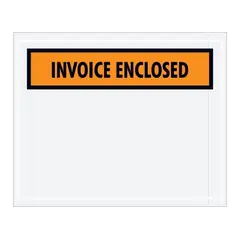 4.5 X 5.5 ORANGE "INVOICE ENCLOSED" ENVELOPES 1000/CS  PL13