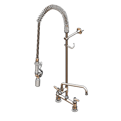 T&S Brass B-0123-A12-V-BC Easyinstall Pre-Rinse Unit Spring Action