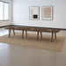 SIGBS4168N-WOOD - 14 ft. Boat Shape Signature Conference Table With Wood VA Legs