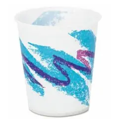 5 OZ WHITE WAX COATED PAPER COLD CUP, JAZZ, 3000/CS