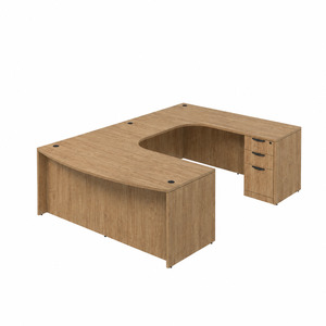 CLAUD1013 Right Executive Bowfront 71" X 120" Desk- Aspen