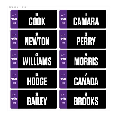 Equipment Room Issue Bin Sticker Sheets