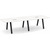 10' Boat Shape, Signature Conference Table: White Top, Black Metal VA Leg