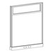PGF6742 POWER Glazed Webb Panel - 67"H x 42"W Aspen Fabric, Silver