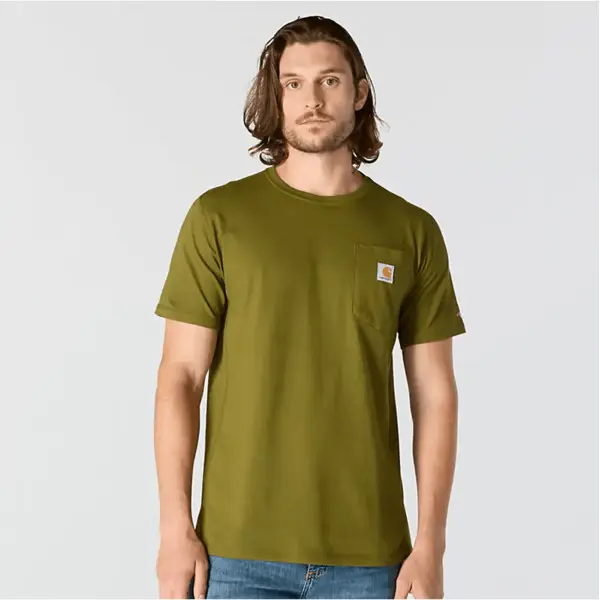 CARHARTT 106652 - Force® Relaxed Fit Midweight Short-Sleeve Pocket T-Shirt - Dark Bronzed Green