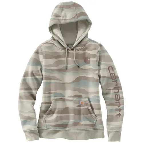 CARHARTT 108087 - Women's Marquette Landscape Camo Sweatshirt - Cobblestone Landscape Print