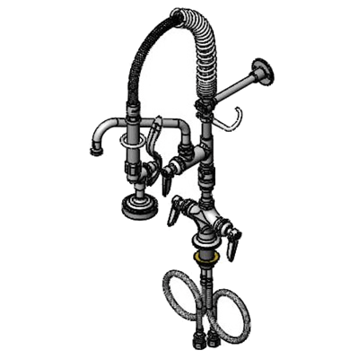 T&S Brass MPZ-2DLV-08-CR Mini Pre-Rinse Unit Low Flow Spray Valve