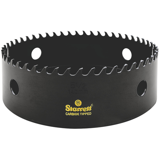 STARRETT CT512 5-1/2'' (140mm) Triple Chip Tungsten Carbide Hole Saw
