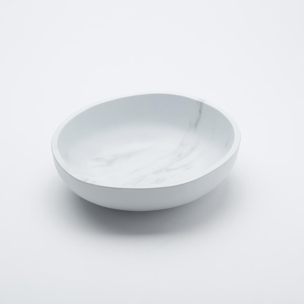 White Marble Melamine Serving Bowls