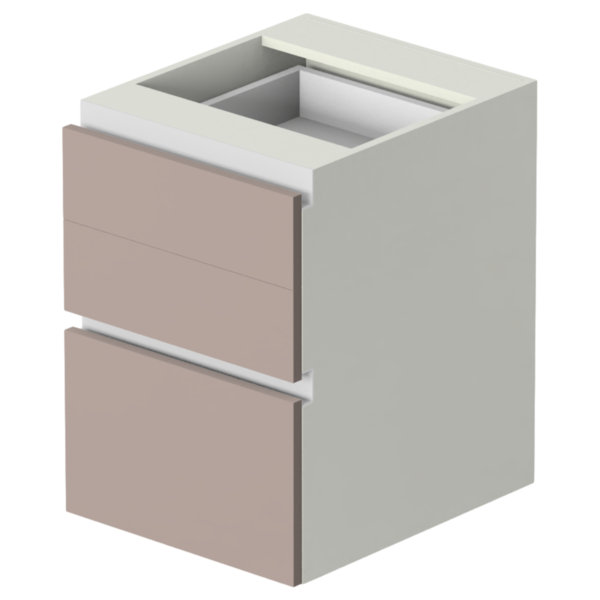 Capri Gola Vanity 3 Drawer Base Floating 12"x 25.5"x 21"