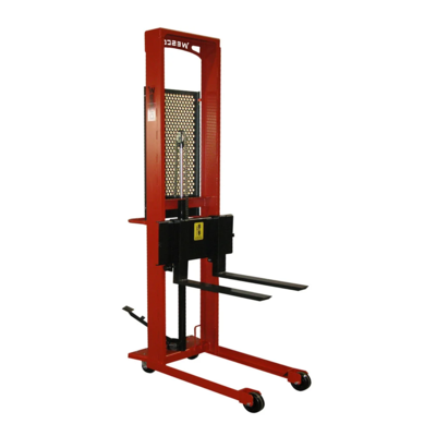 Fork Stacker - Hydraulic - 25" Fork Length - 56" Lift Height - 1000 lb Capacity