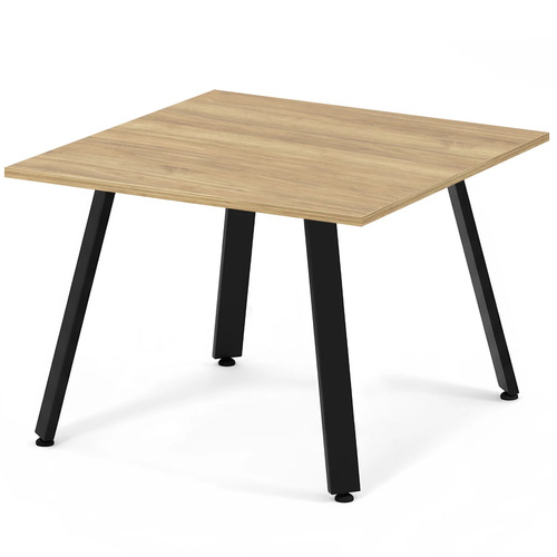 Signature Square Meeting Table 42" - Aspen with Black Metal Legs