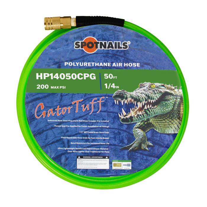 1/4" x 50' Poly Hose with Fittings (Green)