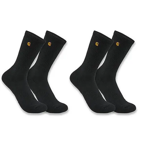 Carhartt ASC2252 - Force Midweight Crew Sock 2-Pack - Black