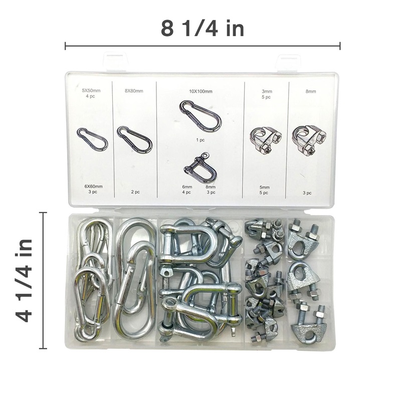 Braber Equipment Shackle & Wire Rope Kit