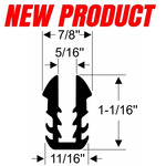 1-1/16" U-Shaped Marine Window Channel