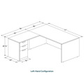 Classic L-Shape Desk 78" x 71" with Box/Box/File Pedestal - Newport Grey