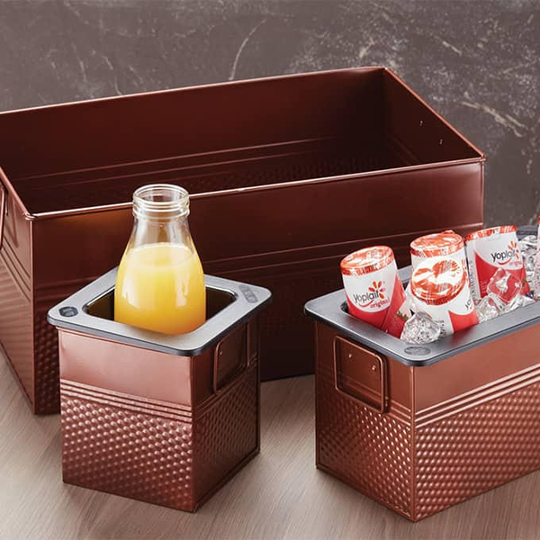 Copper Rectangular Hammered Tubs