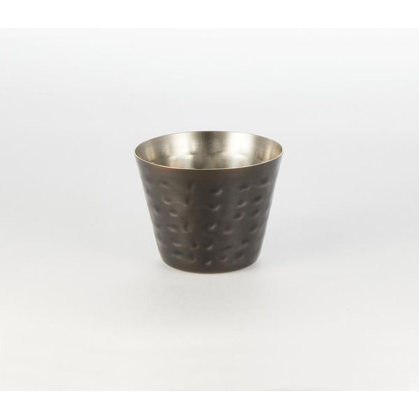 Round Hammered Stainless Steel Sauce Cups