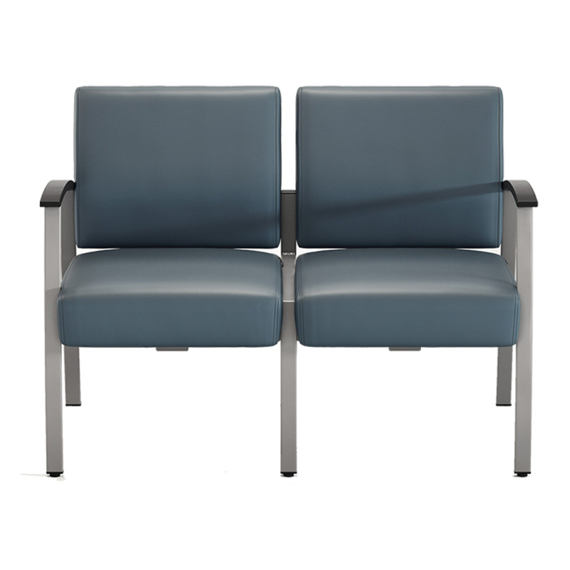 CHK32602 VITALITY MEDICAL CHAIR w/SHARED HALF ARM- Slate Blue, Silver Frame