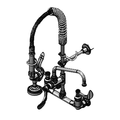T&S Brass MPZ-8WWN-08 Mini Pre-Rinse Unit 8" Wall Mount