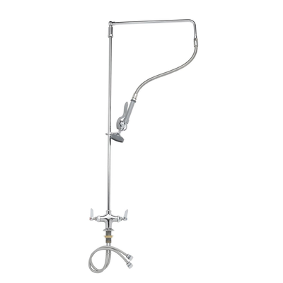 T&S Brass B-0112 Pre-Rinse Unit Overhead Swivel Gooseneck Reaches 18" Over Sink Top