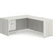 CLALD1037- Classic L-Shape Desk 66" W x 30" D with 47" Return and Box/File Pedestal- Silver Birch